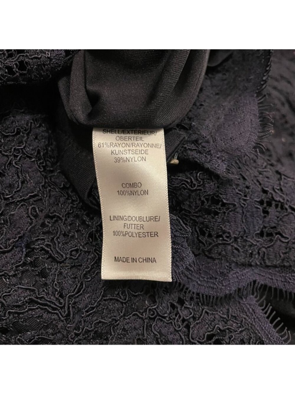 Adrianna Papell Evening Blue Lace Cocktail Dress with Decorative Zipper Size 10 - Picture 6 of 6